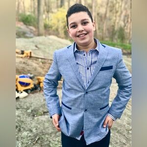 Isaac Mizrahi Blazer with Navy Accents 16 BOY